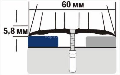 Заказать Порог одноуровневый анодированный А4 Бронза РЕ 2,7 м 