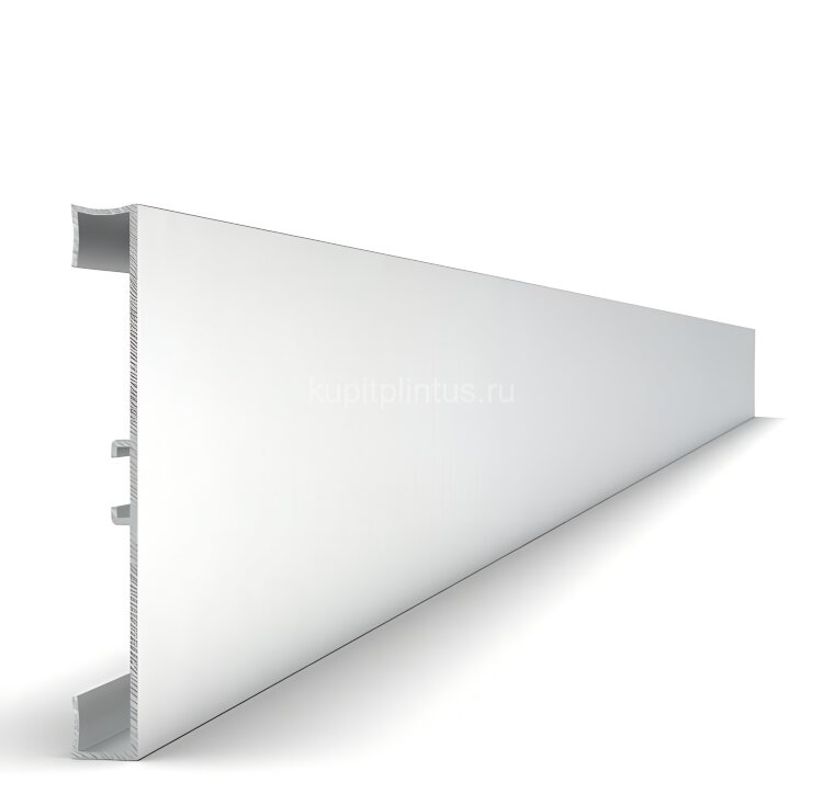 Заказать Накладной алюминиевый плинтус с кабель-каналом напольный 80 мм Мега-Трейд 9142 без покрытия 3 м 