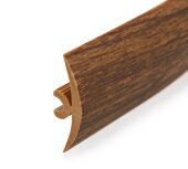 Порог гибкий ПВХ Т-образный Cezar Flex Line 77 Орех 3 м