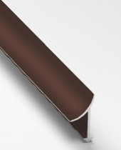 Профиль алюминиевый для плитки внутренний 10 мм Gunsen PV30-39 коричневый Ral 8011 2,7 м