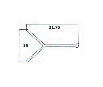 Заказать Профиль Y-образный (мерседес) ПО-97 серебро глянцевое 2,7 м Заказать Профиль Y-образный (мерседес) ПО-97 серебро глянцевое 2,7 м