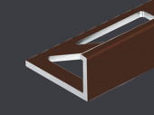 Алюминиевый L-профиль 12 мм PV03-39 коричневый Ral 8011 2,7 м