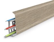Напольный плинтус с кабель-каналом 70 мм Идеал Деконика Д-П70 208 дуб мокко 2,2 м Напольный плинтус с кабель-каналом 70 мм Идеал Деконика Д-П70 208 дуб мокко 2,2 м