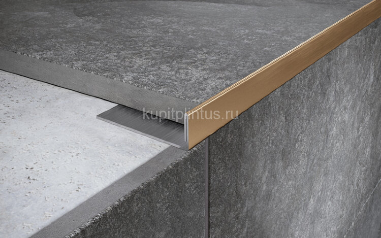 Заказать L-профиль стальной 20 мм FG 20 GS золото сатинированное 2,7 м Заказать L-профиль стальной 20 мм FG 20 GS золото сатинированное 2,7 м