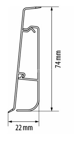 Заказать Уголок внешний Cezar Hi-Line Prestige Цвет под плинтус 