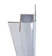 Потолочный плинтус алюминиевый с подсветкой H-1 LED 46х37 с экраном белый 3м