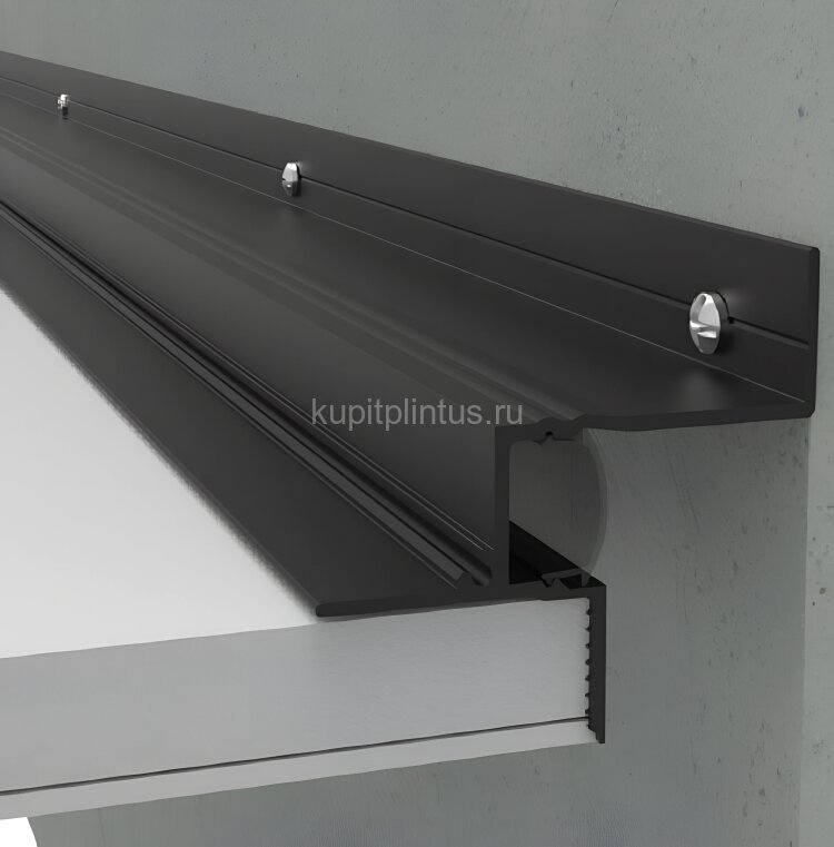 Заказать Алюминиевый теневой потолочный профиль ПТП-43LED черный 3м Заказать Алюминиевый теневой потолочный профиль ПТП-43LED черный 3м