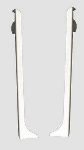 Заглушки металлические для плинтуса ПТ-100 М окончание белый (кмп)