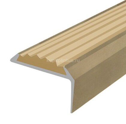 Заказать Порог угловой с бежевой резиновой вставкой Д01 Бронза РЕ 2,7 м Заказать Порог угловой с бежевой резиновой вставкой Д01 Бронза РЕ 2,7 м