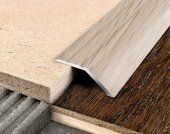 Порог разноуровневый из алюминия С1 КД Дуб беленый (декорированный) 2,7 м