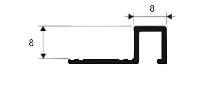 Заказать Профиль П-образный из латуни 8х8 мм для плитки и стен Progress PRFOL 08 латунь полированная 2,7 м 