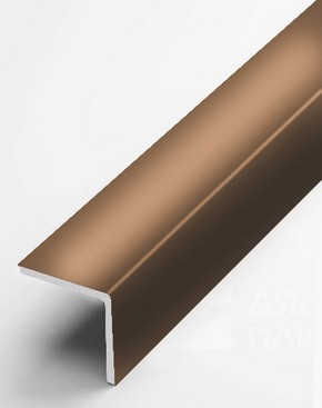 Заказать Алюминиевый уголок защитный 20х20 мм прямой PV74-37 светло-коричневый Ral 8025 2,7 м 