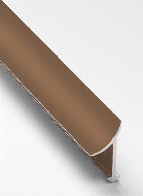Заказать Профиль алюминиевый для плитки внутренний 10 мм Gunsen PV30-37 светло-коричневый Ral 8025 2,7 м 