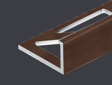 Заказать Алюминиевый L-профиль 12 мм PV03-37 светло-коричневый Ral 8025 2,7 м 