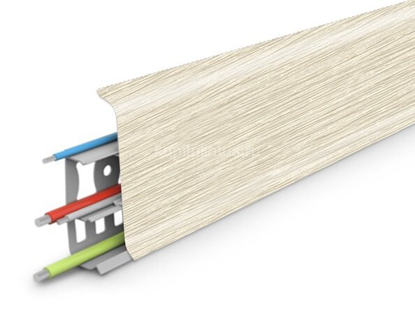 Заказать Напольный плинтус с кабель-каналом 70 мм Идеал Деконика Д-П70 418 дуб жемчужный 2,2 м Заказать Напольный плинтус с кабель-каналом 70 мм Идеал Деконика Д-П70 418 дуб жемчужный 2,2 м