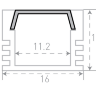 Заказать Профиль прямоугольный встраиваемый SWG 1612 для светодиодной ленты 2 м 