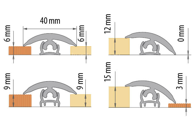 Заказать Гибкий напольный профиль Cezar Flex Line 91 под дерево 3 м 