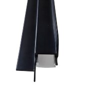 Потолочный плинтус алюминиевый с подсветкой H-1 LED 46х37 с экраном черный 3м