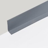 Гибкий плинтус напольный 65 мм ПГ65 серый без клея бухта 25м