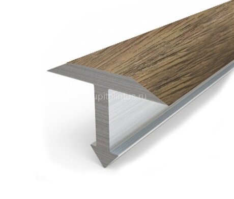 Заказать Декорированный Т-профиль из алюминия Т-26 КД Дуб венский 2,7 м 