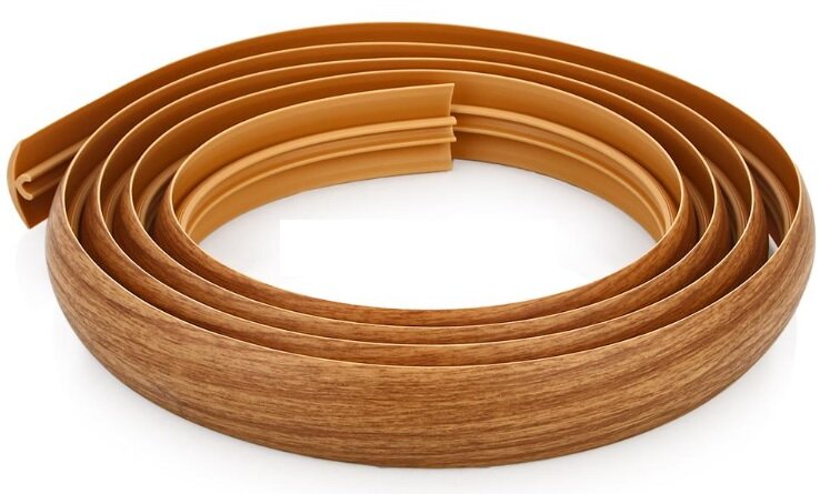 Заказать Порог гибкий ПВХ Т-образный Cezar Flex Line 68 Дуб темный 6 м 