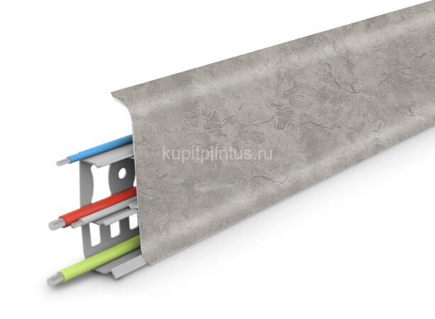 Заказать Напольный плинтус с кабель-каналом 70 мм Идеал Деконика Д-П70 547 лофт светло-серый 2,2 м Заказать Напольный плинтус с кабель-каналом 70 мм Идеал Деконика Д-П70 547 лофт светло-серый 2,2 м