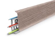 Плинтус напольный с кабель-каналами 85 мм Deconika Д-П85 215 Дуб снежный 2,2 м Плинтус напольный с кабель-каналами 85 мм Deconika Д-П85 215 Дуб снежный 2,2 м