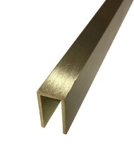 Профиль П-образный из латуни для плитки и стен Progress PCLOS 10 латунь шлифованная 2,7 м