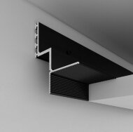 Алюминиевый теневой потолочный плинтус ПО-142 Черный матовый 2,7 м Алюминиевый теневой потолочный плинтус ПО-142 Черный матовый 2,7 м