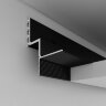 Алюминиевый теневой потолочный плинтус ПО-142 Черный матовый 2,7 м