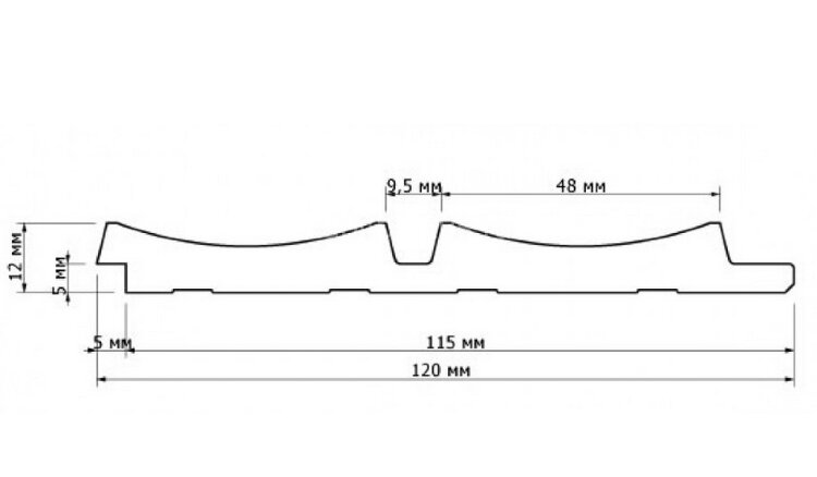 Заказать Стеновая панель 120х12 мм Hiwood LV125 S387K серый 2,7м 
