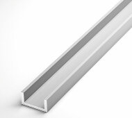 Алюминиевый швеллер 7х7х7х1,5 мм анодированный серебро 3 м Алюминиевый швеллер 7х7х7х1,5 мм анодированный серебро 3 м