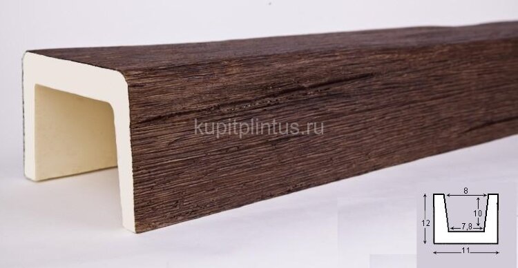 Заказать Декоративная балка из полиуретана 120х110 мм Уникс Модерн М11 Дуб 3 м Заказать Декоративная балка из полиуретана 120х110 мм Уникс Модерн М11 Дуб 3 м
