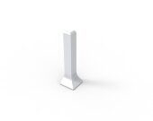 Уголок внешний для напольного плинтуса 80 мм Мега-Трейд ЛП-80ун 0034 серый RAL 9006 Уголок внешний для напольного плинтуса 80 мм Мега-Трейд ЛП-80ун 0034 серый RAL 9006