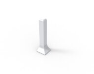 Уголок внешний для напольного плинтуса 80 мм Мега-Трейд ЛП-80ун 0034 серый RAL 9006