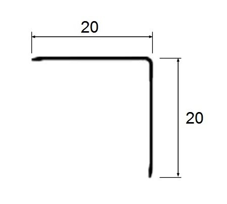 Заказать Алюминиевый уголок 20х20 мм PV63-36 серый Ral 7040 2,7 м 