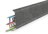 Напольный плинтус с кабель-каналом 70 мм Идеал Деконика Д-П70 548 лофт серый 2,2 м Напольный плинтус с кабель-каналом 70 мм Идеал Деконика Д-П70 548 лофт серый 2,2 м
