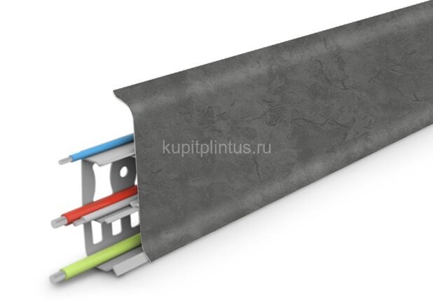 Заказать Напольный плинтус с кабель-каналом 70 мм Идеал Деконика Д-П70 548 лофт серый 2,2 м Заказать Напольный плинтус с кабель-каналом 70 мм Идеал Деконика Д-П70 548 лофт серый 2,2 м