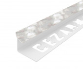 Профиль ПВХ для плитки Cezar внутренний 12 мм 228 Ледяной мрамор 2,5 м