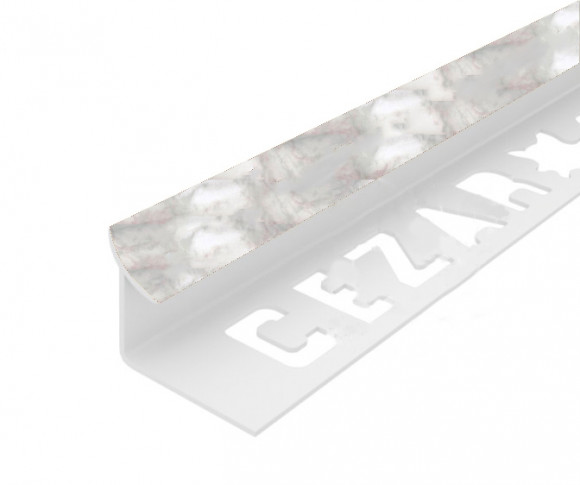 Заказать Профиль ПВХ для плитки Cezar внутренний 12 мм 228 Ледяной мрамор 2,5 м 