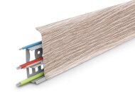 Плинтус напольный с кабель-каналами 85 мм Deconika Д-П85 229 Дуб латте 2,2 м Плинтус напольный с кабель-каналами 85 мм Deconika Д-П85 229 Дуб латте 2,2 м