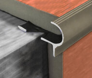 Профиль для ступеней F-образный (PSP) алюминий PV50-08 шампань матовая 2,7 м Профиль для ступеней F-образный (PSP) алюминий PV50-08 шампань матовая 2,7 м