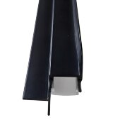 Потолочный плинтус алюминиевый с подсветкой H-2 LED 39х33 с экраном черный 3м