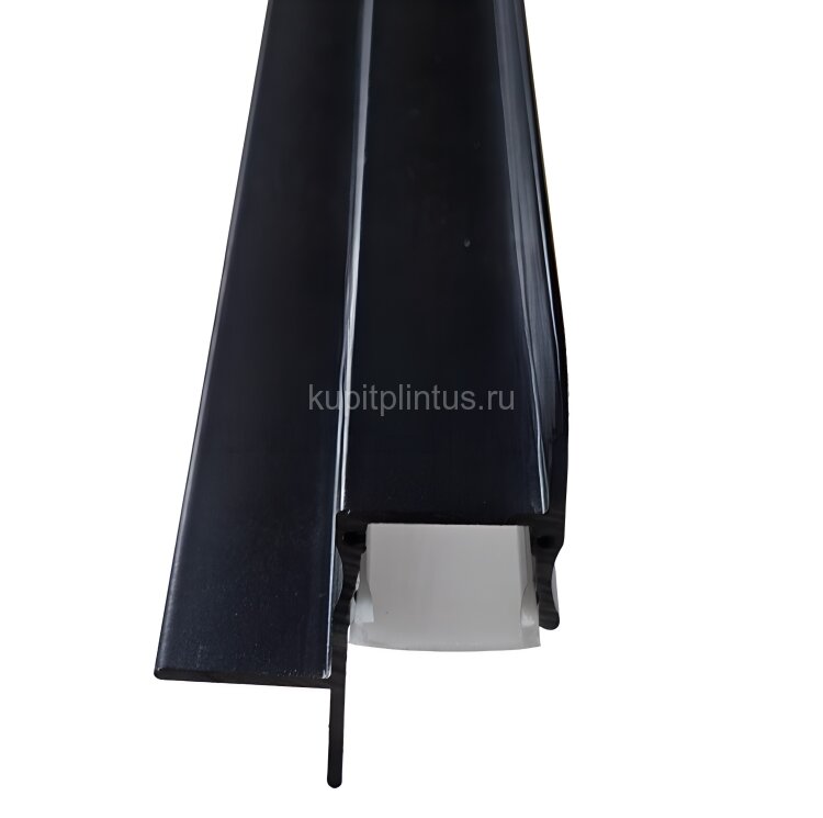 Заказать Потолочный плинтус алюминиевый с подсветкой H-2 LED 39х33 с экраном черный 3м Заказать Потолочный плинтус алюминиевый с подсветкой H-2 LED 39х33 с экраном черный 3м