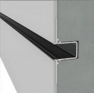 Алюминиевая разделительная рейка РДС-55-15 черная 3м арт.2339