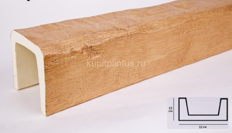 Заказать Балка из полиуретана 12х12 см Уникс Классика Б2 Орех 3 м 