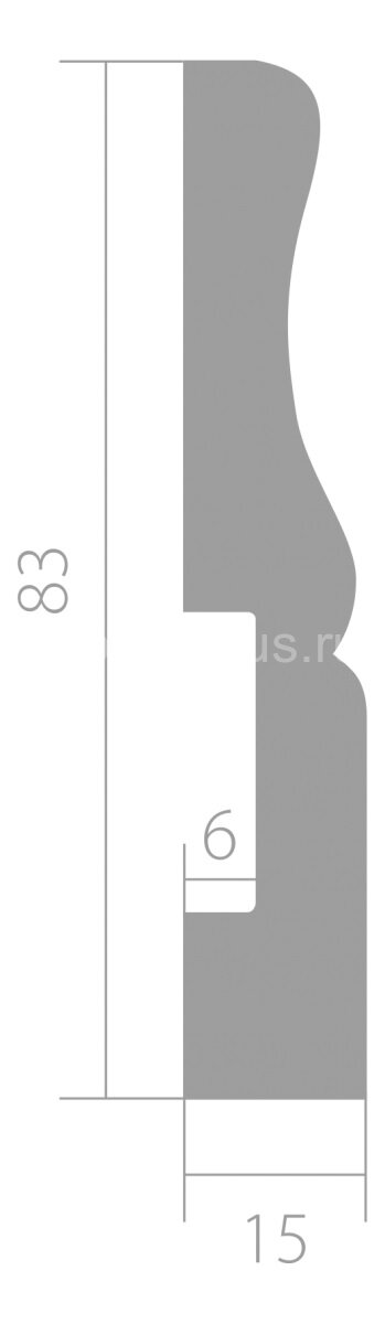 Заказать Плинтус напольный ЛДФ 15х83 мм Ultrawood Base 5340 2,44 м 