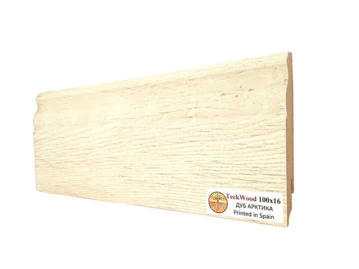 Заказать Напольный плинтус МДФ Teckwood цветной 100х16 Дуб Арктика 2.15 м 