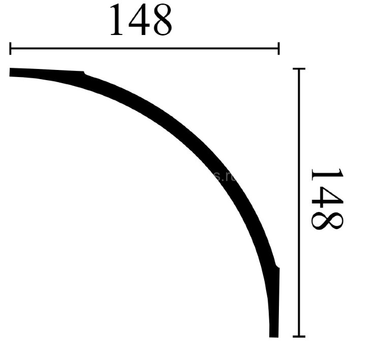 Заказать Потолочный плинтус NMC AD24 Arstyl (2m) 148х148 мм 2 метра 