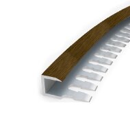Профиль П-образный гибкий MP55 из алюминия 27 Темный дуб 2,7 м